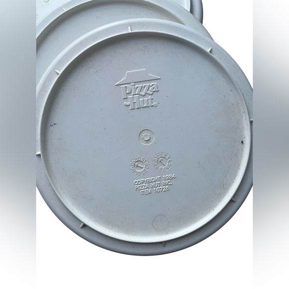 VTG Lot Of 4 Pizza Hut Personal Pan Pizza Pans With Lids Deep Dish 7” - Picture 2 of 6
